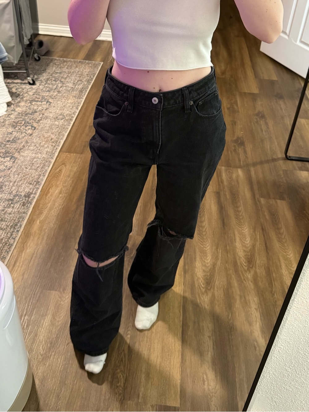 Abercrombie Black 90s’ Relaxed Jean High Rise